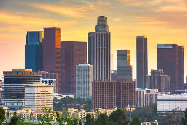 Belvárosi skyline Los Angeles, California, Amerikai Egyesült Államok — Stock Fotó