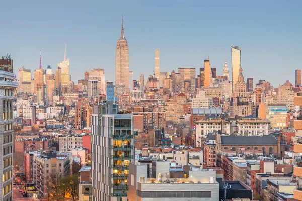 New York City, ABD Manhattan şehir merkezi silueti — Stok fotoğraf