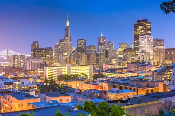 De skyline van San Francisco, California, Usa — Stockfoto