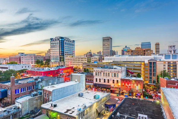 Memphis, jalá, Estados Unidos paisaje urbano del centro al atardecer — Foto de Stock