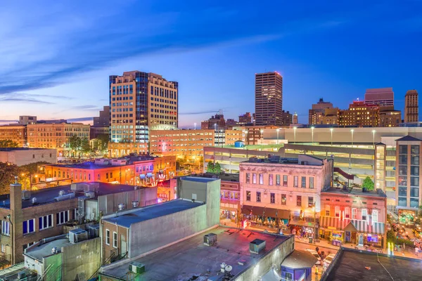 Memphis, Tennesse, USA Downtown stadsbilden i skymningen — Stockfoto