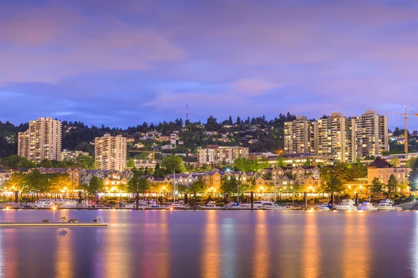 Portland, oregon, usa fluss skyline — Stockfoto