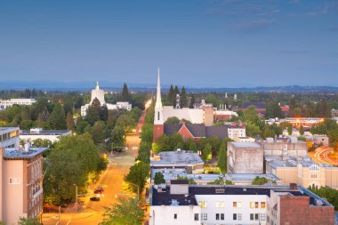 Salem, Oregon, Usa şehir merkezi silueti 