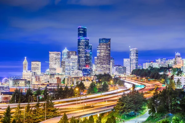 Seattle, Washington, Stati Uniti skyline del centro città — Foto Stock