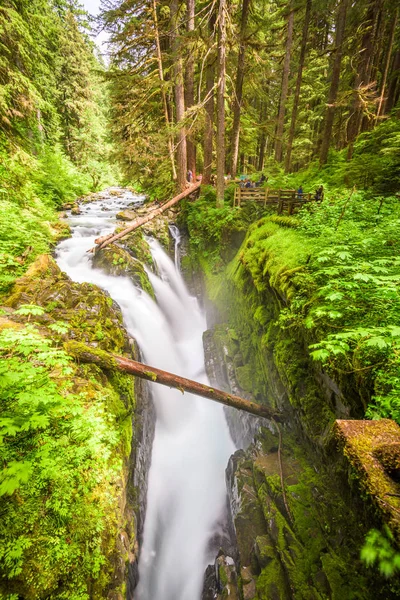 Sol Duc Falls in Olympic National Park — Stock Photo, Image