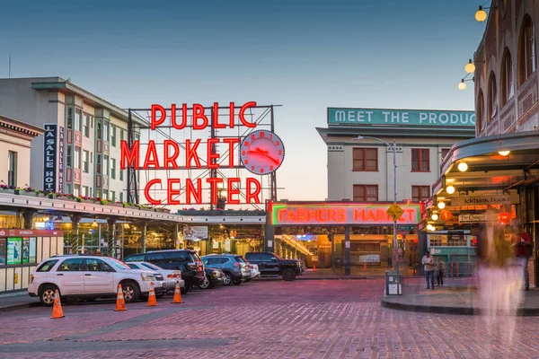 Gädda placera marknaden, seattle, washington — Stockfoto