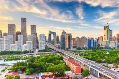 Beijing, Çin modern finans bölgesine manzarası
