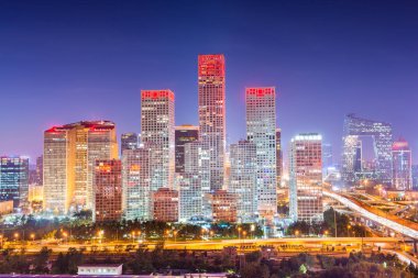 Beijing, Çin modern finans bölgesine manzarası