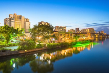 Napoli, Florida, Usa şehir merkezi silueti