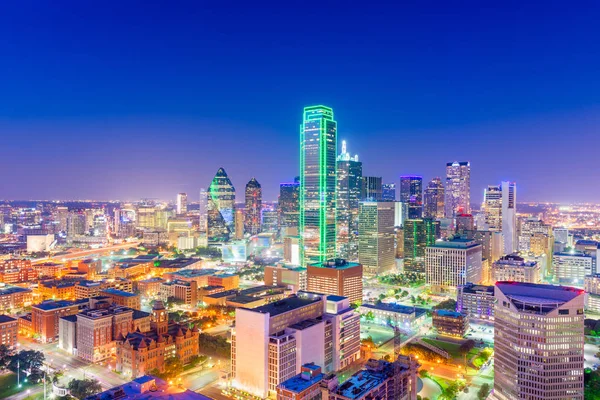 Dallas, Texas, Usa Skyline za soumraku — Stock fotografie