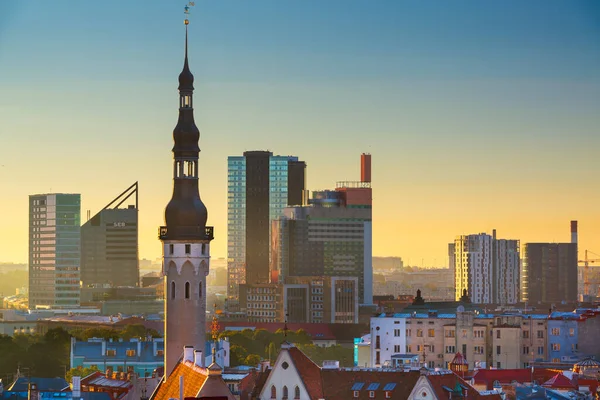 Tallinn Estlands Alte Stadtsilhouette Morgengrauen — Stockfoto