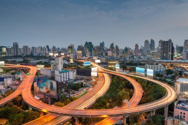 Bangkok, Tayland Otobanlı Şehir Manzarası