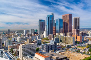 Los Angeles, California, ABD şehir merkezi Öğleden sonra yukarıdan.