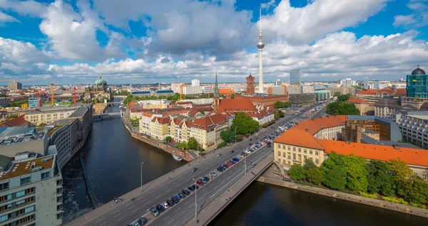 Берлін Німеччина Вид Над Річки Спре Вдень — стокове фото
