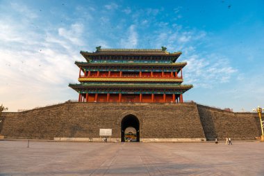 Pekin, Çin Tiananmen Meydanı 'ndaki Zhengyangmen Kapısında.