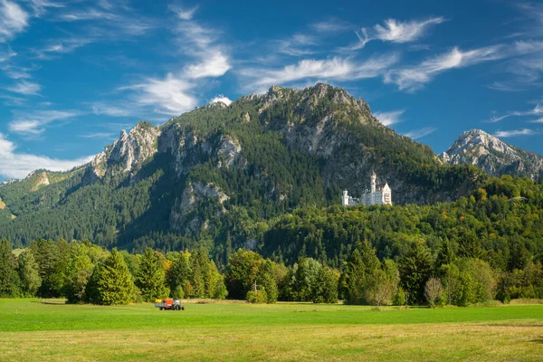 Neuschwanstein Slott Bayern Alperna Tyskland — Stockfoto