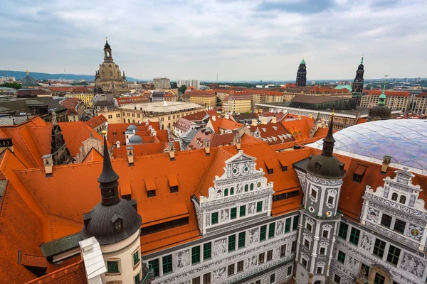 Dresden Alemanha Telhados Catedrais Skyline — Fotografia de Stock