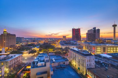 San Antonio, Teksas, ABD alacakaranlıkta gökyüzü. 