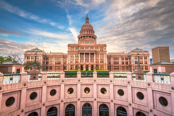 Austin Texas Usa Vid Texas State Capitol Skymningen — Stockfoto