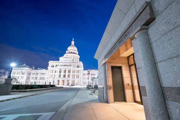 Austin Teksas Usa Texas State Capitol Nocy — Zdjęcie stockowe