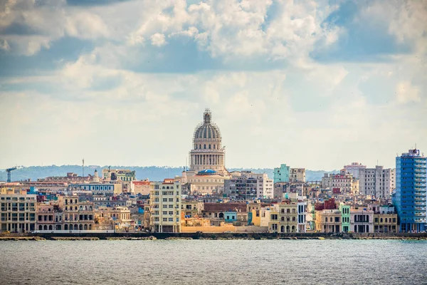 Havana Cuba Centrum Skyline Met Het Capitolio — Stockfoto