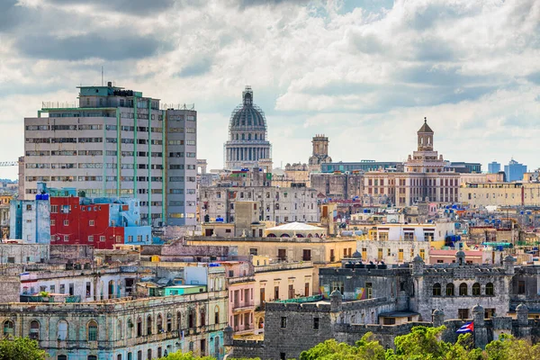 Habana Cuba Skyline Céntrico Con Capitolio —  Fotos de Stock