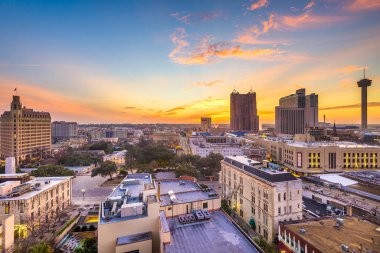 San Antonio, Teksas, ABD alacakaranlıkta gökyüzü. 