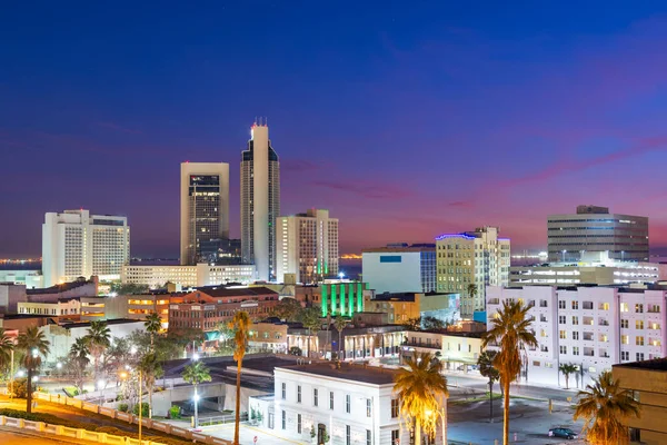 Corpus Christi Texas Usa Skyline Der Abenddämmerung — Stockfoto