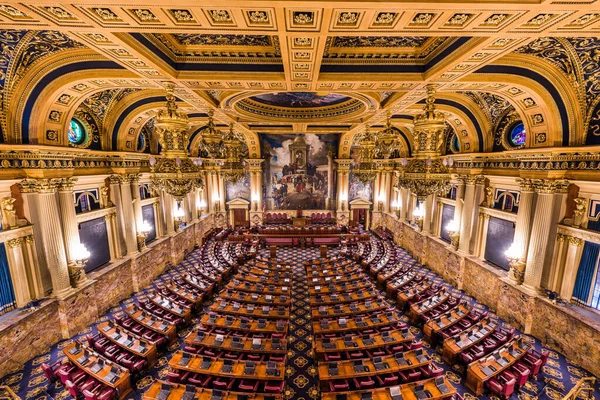 Harrisburg Pennsylvania Listopadu 2016 Komora Sněmovny Reprezentantů Pensylvánské Státní Metropole — Stock fotografie