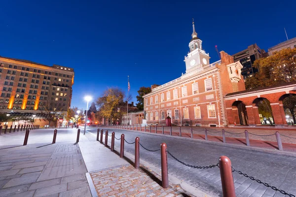 Philadelphia Pennsylvania Usa Independence Hall Kvällen — Stockfoto