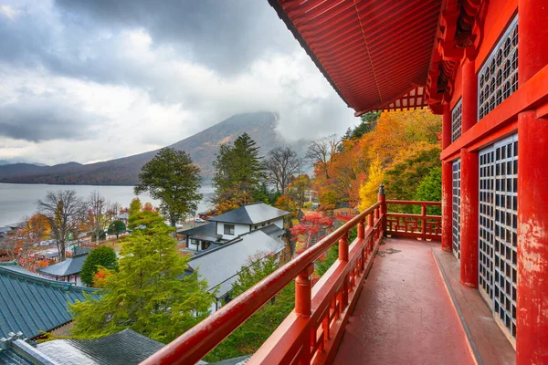 日本Nikko秋天从川集寺建筑群观看 — 图库照片