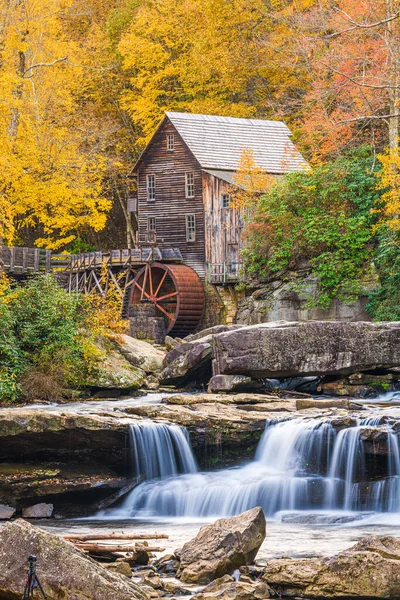Babcock State Park Virgínia Ocidental Eua Glade Creek Grist Mill — Fotografia de Stock