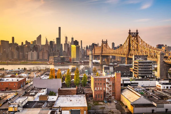 Nova Iorque Nova Iorque Eua Manhattan Skyline Com Ponte Queensboro — Fotografia de Stock