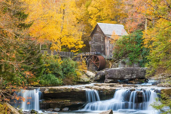 Park Stanowy Babcock Wirginia Zachodnia Usa Glade Creek Grist Mill — Zdjęcie stockowe