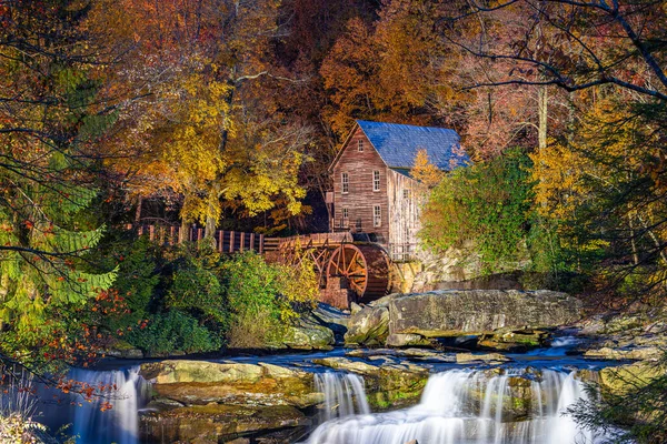 Babcock State Park West Virginia Glade Creek Grist Mill Durante —  Fotos de Stock