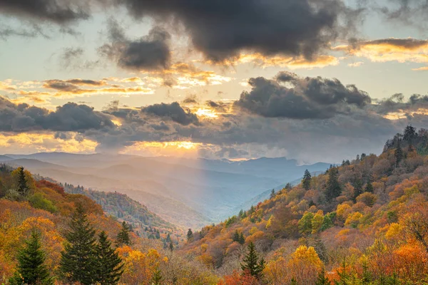 Great Smoky Mountains National Park Tennessee Usa Overlooking Newfound Pass — Stock Photo, Image