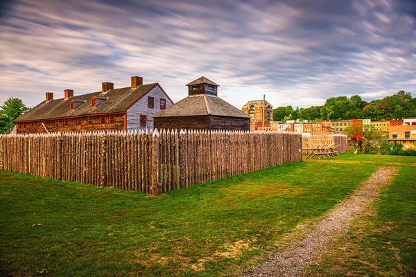 Augusta Maine Ηπα Στο Ιστορικό Fort Western Πρωί — Φωτογραφία Αρχείου