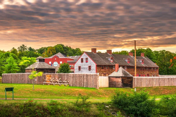 Augusta Maine Ηπα Στο Ιστορικό Fort Western Πρωί — Φωτογραφία Αρχείου