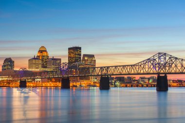 Louisville, Kentucky, USA skyline on the river. clipart