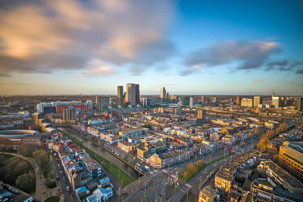 Hague Netherlands City Centre Skyline Twilight — Stock Photo, Image