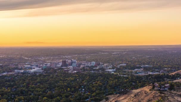 Boise Idaho Usa Downtown Cityscape Twilight — Stock Video