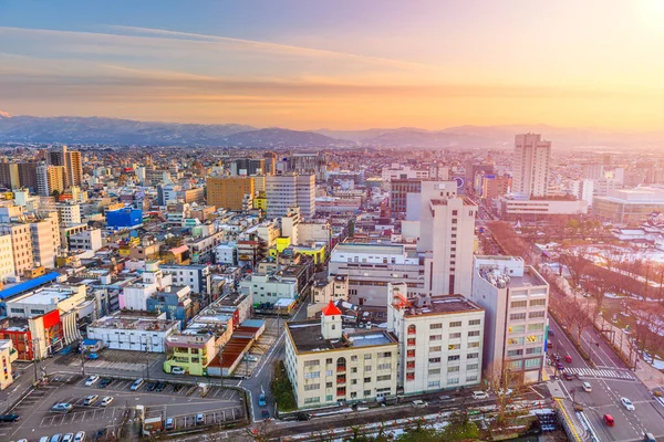 Toyama City Japan Downtown Skyline — Stock Photo, Image