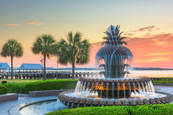 Charleston Carolina Sul Eua Waterfront Park Amanhecer — Fotografia de Stock