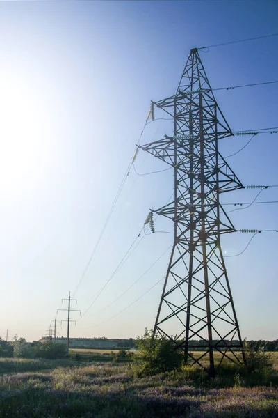 High Voltage Support Field Backlighting — Stock Photo, Image