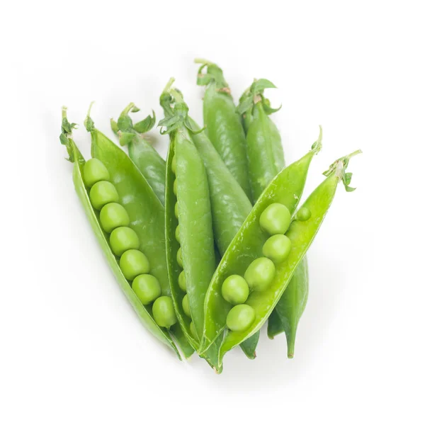 Green Peas Pods White Background — Stock Photo, Image