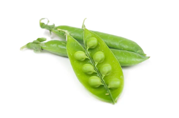 Green Peas Pods White Background — Stock Photo, Image