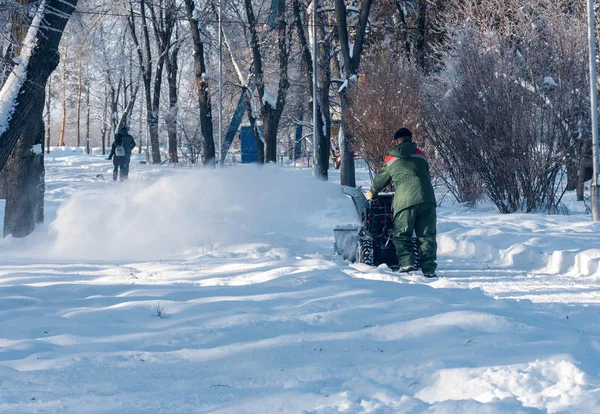 Remoción Nieve Parque —  Fotos de Stock