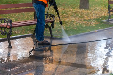 Yüksek basınçlı su parkı temizliği