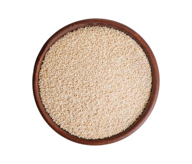 Aranth yuvarlak bir kil plaka içinde homurdanıyor, üst görünüm beyaz üzerinde izole