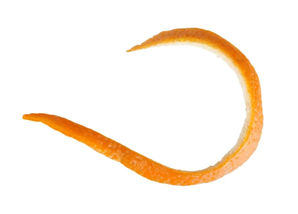 Schale Einer Orange Isoliert Auf Weißem Hintergrund — Stockfoto